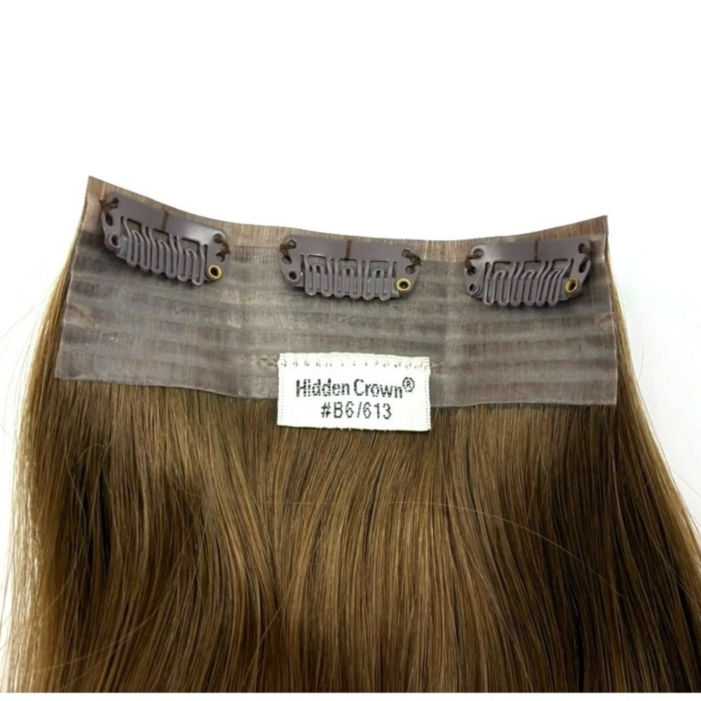 Hidden Crown Flip-Up Clip 18" #B6/613 Light Brown Blonde Balayage Hair Extension